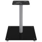 vidaXL Soportes de altavoces 2 uds vidrio templado plata negro 1 pilar vidaXL Soportes de altavoces 2 uds vidrio templado plata negro 1 pilar