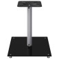vidaXL Soportes de altavoces 2 uds vidrio templado plata negro 1 pilar vidaXL Soportes de altavoces 2 uds vidrio templado plata negro 1 pilar