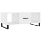 vidaXL Mesa de centro madera contrachapada blanco brillo 102x50x40 cm vidaXL Mesa de centro madera contrachapada blanco brillo 102x50x40 cm