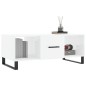 vidaXL Mesa de centro madera contrachapada blanco brillo 102x50x40 cm vidaXL Mesa de centro madera contrachapada blanco brillo 102x50x40 cm