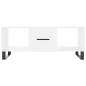 vidaXL Mesa de centro madera contrachapada blanco brillo 102x50x40 cm vidaXL Mesa de centro madera contrachapada blanco brillo 102x50x40 cm