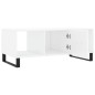 vidaXL Mesa de centro madera contrachapada blanco brillo 102x50x40 cm vidaXL Mesa de centro madera contrachapada blanco brillo 102x50x40 cm