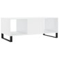 vidaXL Mesa de centro madera contrachapada blanco brillo 102x50x40 cm vidaXL Mesa de centro madera contrachapada blanco brillo 102x50x40 cm
