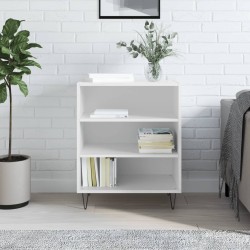 vidaXL Aparador madera de ingeniería blanco brillante 57x35x70 cm