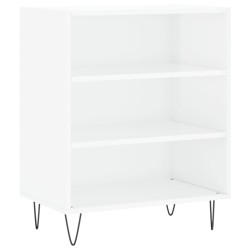 vidaXL Aparador madera de ingeniería blanco brillante 57x35x70 cm