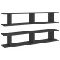 vidaXL Estantes de pared 2 uds madera contrachapada gris 105x18x20 cm vidaXL Estantes de pared 2 uds madera contrachapada gris 105x18x20 cm