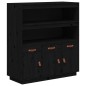 vidaXL Aparador alto madera maciza de pino negro 100x40x108,5 cm vidaXL Aparador alto madera maciza de pino negro 100x40x108,5 cm