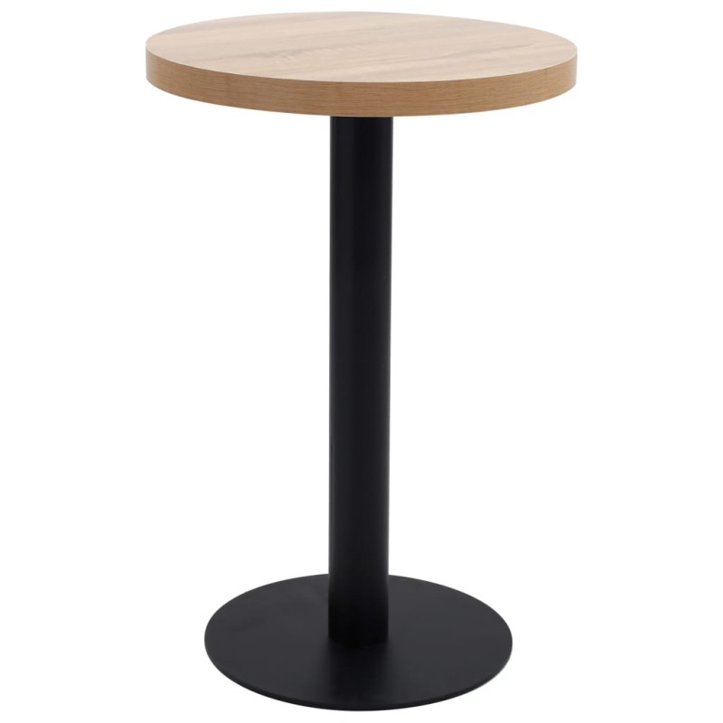 vidaXL Mesa de bistró MDF marrón claro 50 cm vidaXL Mesa de bistró MDF marrón claro 50 cm