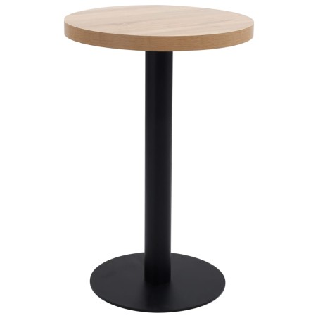vidaXL Mesa de bistró MDF marrón claro 50 cm 