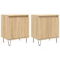 vidaXL Mesitas noche 2 uds madera ingeniería roble Sonoma 40x30x50 cm