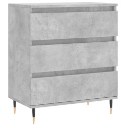 vidaXL Aparador de madera contrachapada gris hormigón 60x35x70 cm
