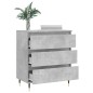 vidaXL Aparador de madera contrachapada gris hormigón 60x35x70 cm vidaXL Aparador de madera contrachapada gris hormigón 60x35x70 cm