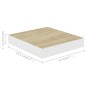 vidaXL Estante flotante pared 2 uds MDF roble y blanco 23x23,5x3,8 cm vidaXL Estante flotante pared 2 uds MDF roble y blanco 23x23,5x3,8 cm