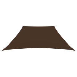 vidaXL Toldo de vela trapezoidal de tela oxford marrón 3/5x4 m