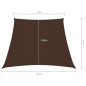 vidaXL Toldo de vela trapezoidal de tela oxford marrón 3/5x4 m vidaXL Toldo de vela trapezoidal de tela oxford marrón 3/5x4 m