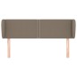 vidaXL Cabecero de tela gris taupe 147x23x78/88 cm