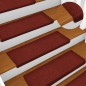 vidaXL Alfombrillas de escalera 5 unidades rojo burdeos 65x21x4 cm vidaXL Alfombrillas de escalera 5 unidades rojo burdeos 65x21x4 cm