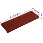 vidaXL Alfombrillas de escalera 5 unidades rojo burdeos 65x21x4 cm vidaXL Alfombrillas de escalera 5 unidades rojo burdeos 65x21x4 cm