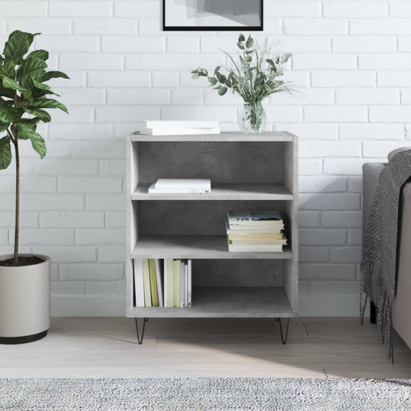 vidaXL Aparador madera de ingeniería gris hormigón 57x35x70 cm vidaXL Aparador madera de ingeniería gris hormigón 57x35x70 cm