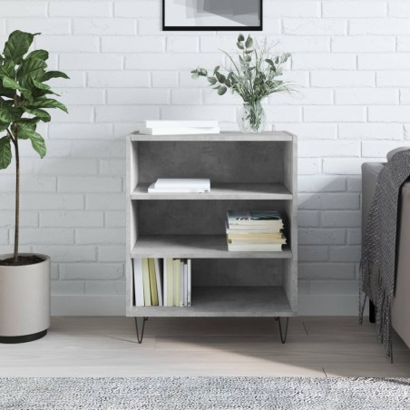 vidaXL Aparador madera de ingeniería gris hormigón 57x35x70 cm