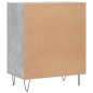 vidaXL Aparador madera de ingeniería gris hormigón 57x35x70 cm vidaXL Aparador madera de ingeniería gris hormigón 57x35x70 cm