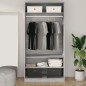 vidaXL Armario de madera contrachapada gris Sonoma 100x50x200 cm