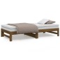 vidaXL Sofá cama extraíble madera maciza pino marrón miel 2x(75x190)cm vidaXL Sofá cama extraíble madera maciza pino marrón miel 2x(75x190)cm