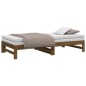vidaXL Sofá cama extraíble madera maciza pino marrón miel 2x(75x190)cm vidaXL Sofá cama extraíble madera maciza pino marrón miel 2x(75x190)cm