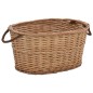 vidaXL Cesta para leña con asas de transporte sauce natural 58x42x29cm vidaXL Cesta para leña con asas de transporte sauce natural 58x42x29cm