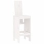 vidaXL Taburetes de cocina 2 uds madera maciza pino blanco 40x42x120cm vidaXL Taburetes de cocina 2 uds madera maciza pino blanco 40x42x120cm