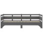vidaXL Sofá cama extraíble madera maciza de pino gris 2x(80x200) cm