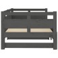 vidaXL Sofá cama extraíble madera maciza de pino gris 2x(80x200) cm