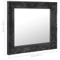 vidaXL Espejo de pared estilo barroco negro 50x50 cm vidaXL Espejo de pared estilo barroco negro 50x50 cm