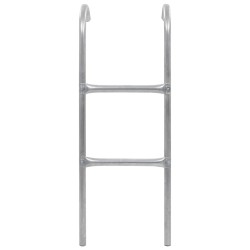 vidaXL Escalera de cama elástica de 2 peldaños acero plateado 102,6 cm