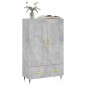 vidaXL Aparador alto madera de ingeniería gris hormigón 69,5x31x115 cm vidaXL Aparador alto madera de ingeniería gris hormigón 69,5x31x115 cm