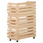 vidaXL Carrito para verduras madera maciza de pino 57x30x80 cm