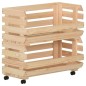 vidaXL Carrito para verduras madera maciza de pino 57x30x80 cm