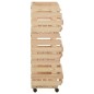 vidaXL Carrito para verduras madera maciza de pino 57x30x80 cm