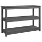 vidaXL Mesa consola de madera maciza de pino gris 110x40x74 cm vidaXL Mesa consola de madera maciza de pino gris 110x40x74 cm