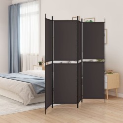 vidaXL Biombo divisor de 4 paneles de tela marrón 200x200 cm