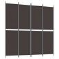 vidaXL Biombo divisor de 4 paneles de tela marrón 200x200 cm vidaXL Biombo divisor de 4 paneles de tela marrón 200x200 cm