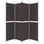 vidaXL Biombo divisor de 4 paneles de tela marrón 200x200 cm vidaXL Biombo divisor de 4 paneles de tela marrón 200x200 cm