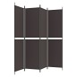 vidaXL Biombo divisor de 4 paneles de tela marrón 200x200 cm vidaXL Biombo divisor de 4 paneles de tela marrón 200x200 cm