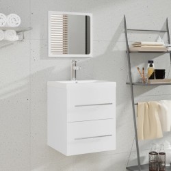 vidaXL Armario de baño con espejo blanco 41x38,5x48 cm 