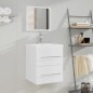 vidaXL Armario de baño con espejo blanco 41x38,5x48 cm vidaXL Armario de baño con espejo blanco 41x38,5x48 cm
