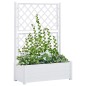 vidaXL Jardinera con enrejado PP blanca 100x43x142 cm vidaXL Jardinera con enrejado PP blanca 100x43x142 cm