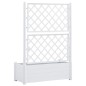 vidaXL Jardinera con enrejado PP blanca 100x43x142 cm vidaXL Jardinera con enrejado PP blanca 100x43x142 cm