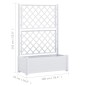 vidaXL Jardinera con enrejado PP blanca 100x43x142 cm vidaXL Jardinera con enrejado PP blanca 100x43x142 cm