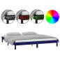 vidaXL Estructura de cama con LED madera maciza negro 140x190 cm vidaXL Estructura de cama con LED madera maciza negro 140x190 cm