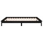 vidaXL Estructura de cama con LED madera maciza negro 140x190 cm vidaXL Estructura de cama con LED madera maciza negro 140x190 cm
